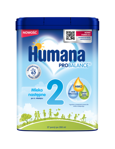 Humana 2 750g HMO 6m+ x 4 szt.