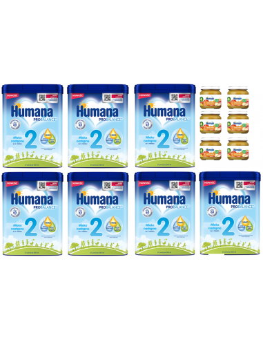 Humana 2 750g HMO 6m+ x 7 szt +...